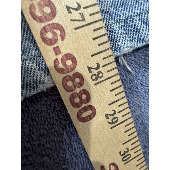 Vintage 90s Tommy Hilfiger Blue Jeans Mens Baggy 34 x 30 Flag Logo Spellout - Picture 6 of 7